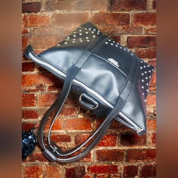Victoria's Secret Black Studded Convertible Backpack/Tote Bag NWOT - Picture 2 of 16